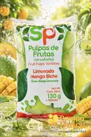 Pulpas de frutas variedades Mango biche x 130gr - 10 und