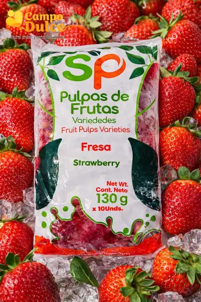 Pulpas de frutas variedades fresa x 130gr - 10 und