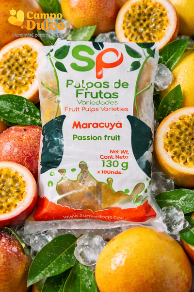 Pulpas de frutas variedades Maracuya x 130gr - 10 und