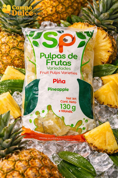 Pulpas de frutas variedades Piña x 130gr - 10 und