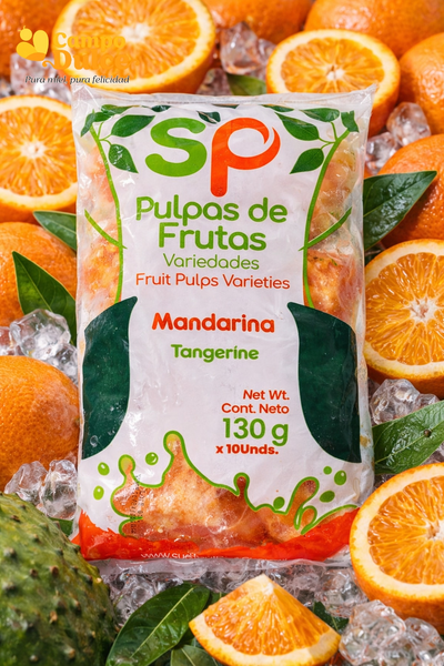 Pulpas de frutas variedades mandarina x 130gr - 10 und