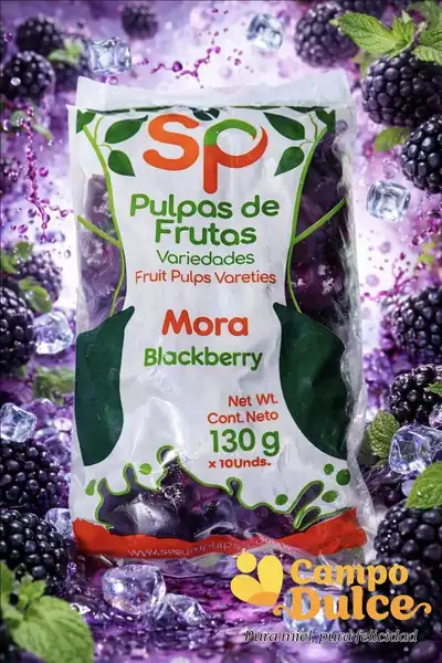 Pulpas de frutas variedades Mora x 130gr - 10 und