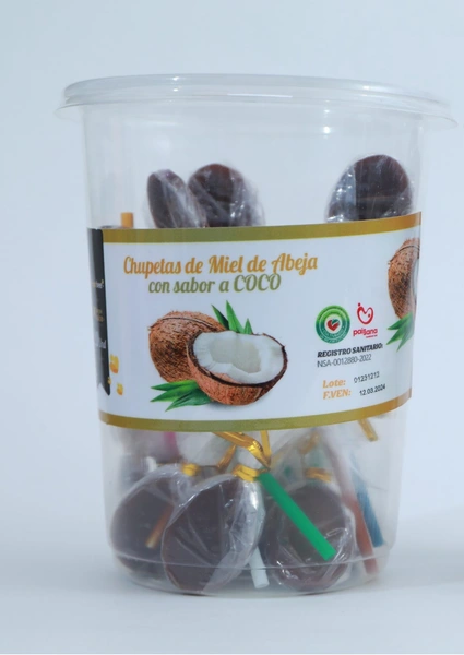 Chupetas sabor a coco x 20 unidades